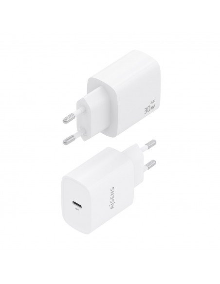 CARGADOR AISENS GAN 30W 1XUSB-C PD3.0 BLANCO