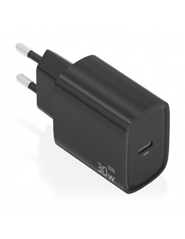 CARGADOR AISENS GAN 30W 1XUSB-C PD3.0 NEGRO