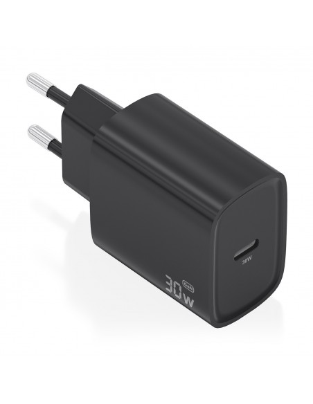 CARGADOR AISENS GAN 30W 1XUSB-C PD3.0 NEGRO