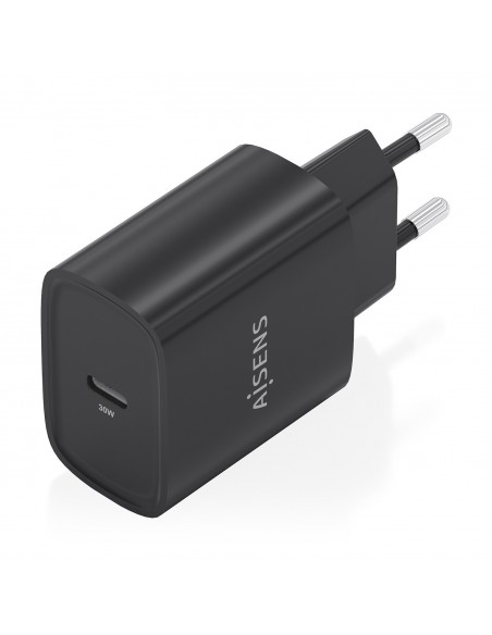 CARGADOR AISENS GAN 30W 1XUSB-C PD3.0 NEGRO