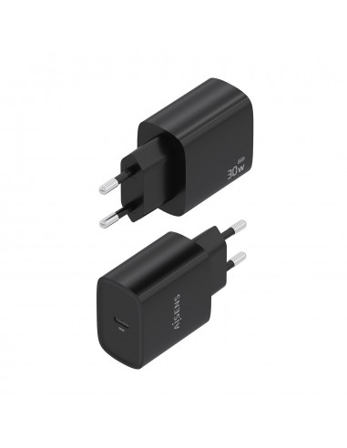 CARGADOR AISENS GAN 30W 1XUSB-C PD3.0 NEGRO