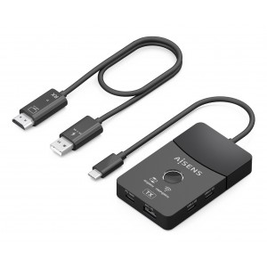 DOCKING AISENS USB-C A HDMI 1080P60HZ INALAMBRICO HDMI 4K60HZ 2USB-C USB PD 100W 2