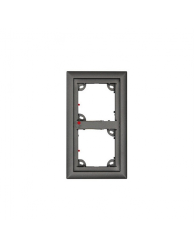 DOUBLE ON-WALL-HOUSING, DARK GREY