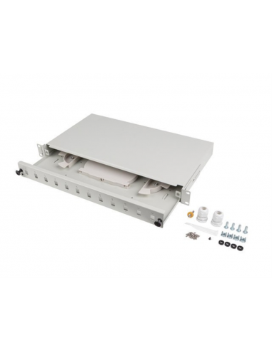 PATCH PANEL LANBERG 1U 19" FIBRA...