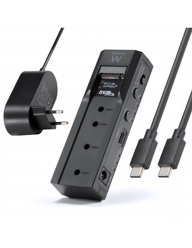 EWENT CLONADOR DUAL BAY HDD NVME M2 SSD CLONE CON 2.5" AND 3.5" SATA