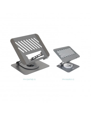 SOPORTE PLEGABLE 360Â° DISPOSITIVOS HASTA 13", GRIS