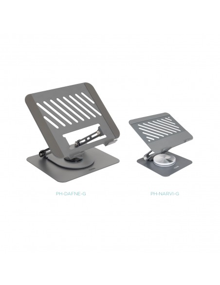 SOPORTE PLEGABLE 360Â° DISPOSITIVOS HASTA 13", GRIS