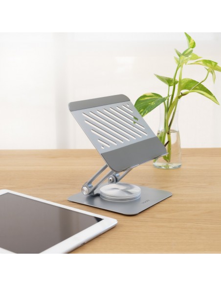 SOPORTE PLEGABLE 360Â° DISPOSITIVOS HASTA 13", PLATA