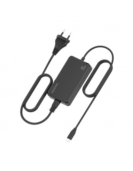 CARGADOR AISENS SOBREMESA GAN 65W PD3.0 1XUSB-C 1.8M NEGRO CARGADOR AISENS SOBREMESA GAN 65W PD3.0 1XUSB-C 1.8M NEGRO