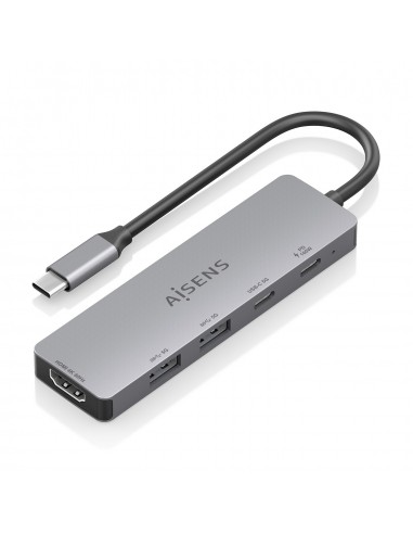 USB-C DOCK AISENS 5 EN 1 HDMI 2XUSB-A USB-C USB-C PD GRIS 15CM USB-C DOCK AISENS 5 EN 1 HDMI 2XUSB-A USB-C USB-C PD GRIS 15CM