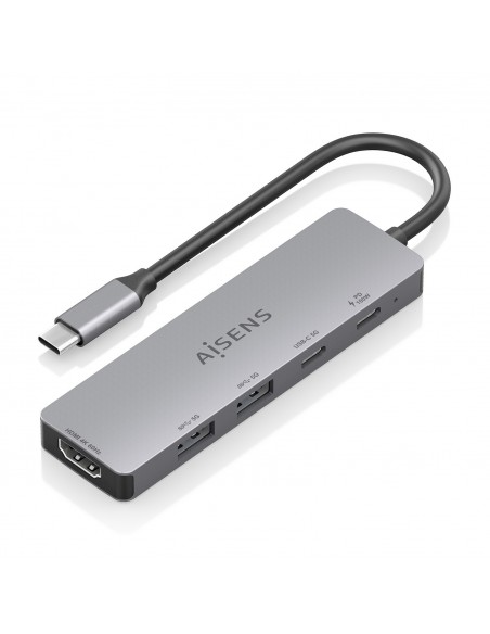 USB-C DOCK AISENS 5 EN 1 HDMI 2XUSB-A USB-C USB-C PD GRIS 15CM USB-C DOCK AISENS 5 EN 1 HDMI 2XUSB-A USB-C USB-C PD GRIS 15CM