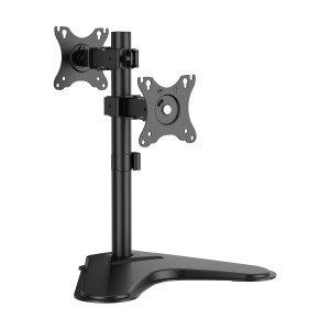 SOPORTE AISENS MESA ECO INCLINABLE ROTABLE 2 MONITORES POS 8KG 17-32 NEGRO