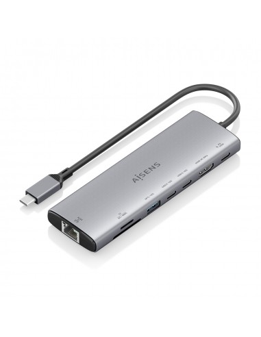 USB-C DOCK AISENS 8 EN 1 HDMI RJ45 USB-A 10G 2XUSBC 10G SD MICRO SD PD 100W USB-C DOCK AISENS 8 EN 1 HDMI RJ45 USB-A 10G 2XUSBC 10G SD MICRO SD PD 100W