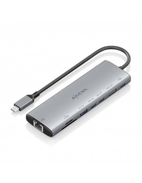 USB-C DOCK AISENS 8 EN 1 HDMI RJ45 USB-A 10G 2XUSBC 10G SD MICRO SD PD 100W USB-C DOCK AISENS 8 EN 1 HDMI RJ45 USB-A 10G 2XUSBC 10G SD MICRO SD PD 100W