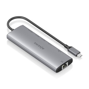USB-C DOCK AISENS 8 EN 1 HDMI RJ45 USB-A 10G 2XUSBC 10G SD MICRO SD PD 100W 2