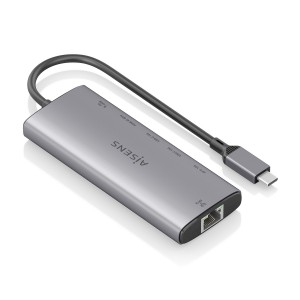 USB-C DOCK AISENS 6 EN 1 HDMI RJ45 USB-A 10G 2XUSB-C 10G USB-C PD 20CM 2