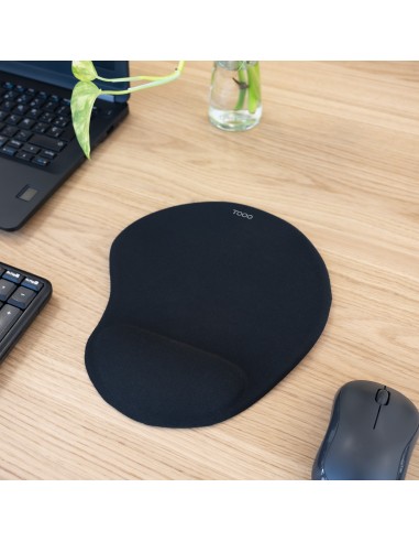 ALFOMBRILLA RATON TOOQ ERGONOMICA GEL NEGRO