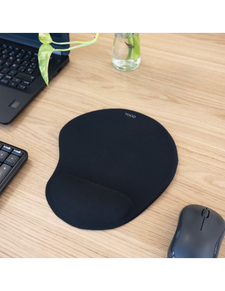 ALFOMBRILLA RATON TOOQ ERGONOMICA GEL NEGRO