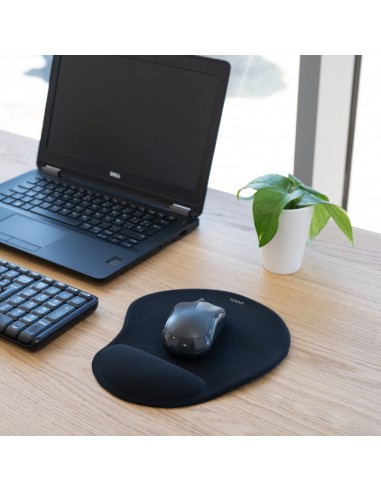 ALFOMBRILLA RATON TOOQ ERGONOMICA GEL NEGRO