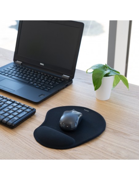 ALFOMBRILLA RATON TOOQ ERGONOMICA GEL NEGRO