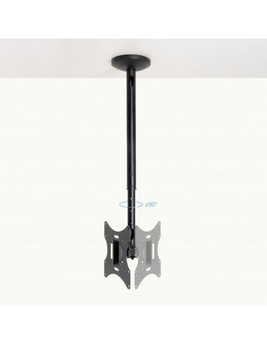 SOPORTE TECHO TOOQ GIRO 180 PANTALLAS 23-42" NEGRO