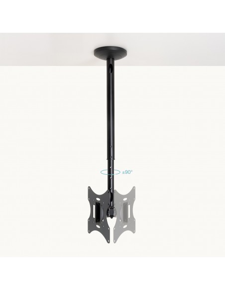SOPORTE TECHO TOOQ GIRO 180 PANTALLAS 23-42" NEGRO