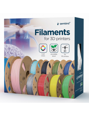 FILAMENTO GEMBIRD PLA AZUL 1,75 MM 1 KG