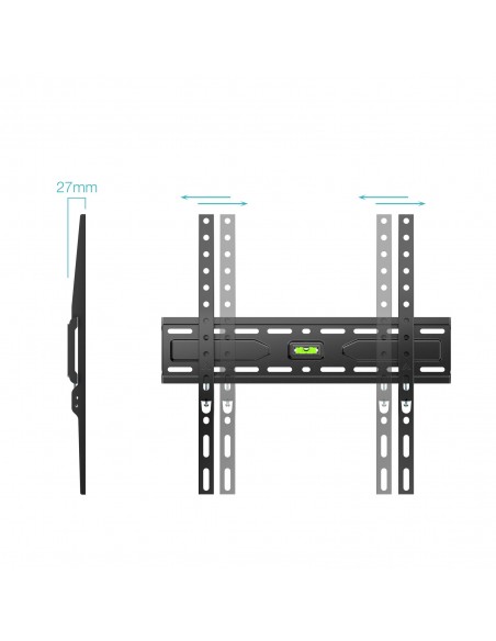 SOPORTE FIJO TOOQ PARED PANTALLAS 32-75 NEGRO
