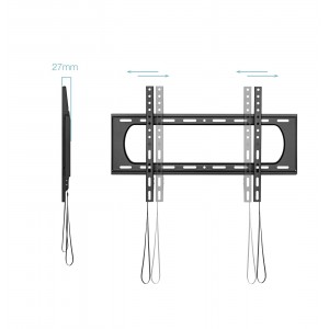 SOPORTE FIJO TOOQ PARED PANTALLAS 37-80 NEGRO 2