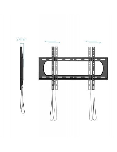 SOPORTE FIJO TOOQ PARED PANTALLAS 37-80 NEGRO