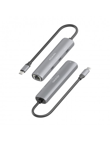 DOCK AISENS USB-C A ETHERNET GIGABIT HUB 3XUSB-C GRIS 15CM