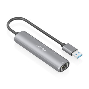 USB3.0 DOCK AISENS USB-A A ETHERNET GIGABIT HUB 3XUSB-C GRIS 15CM 2