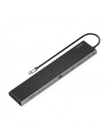 USB-C DOCK AISENS 13 EN 1 USB-C A 2XHDMI 1XDP 1XRJ45 1XSD 1XRANURA KENSINGTON