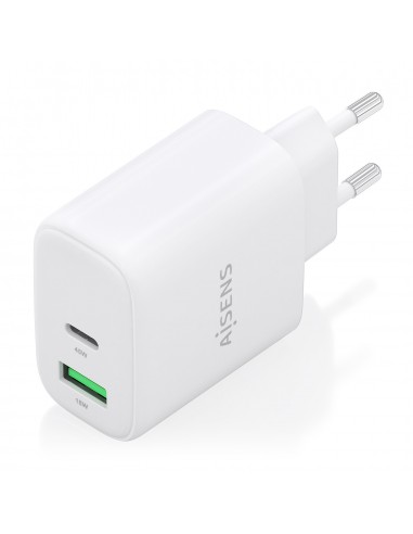 CARGADOR AISENS GAN 45W 1XUSB-C PD3.0 QC4.0 1XUSB-A QC3.0 BLANCO