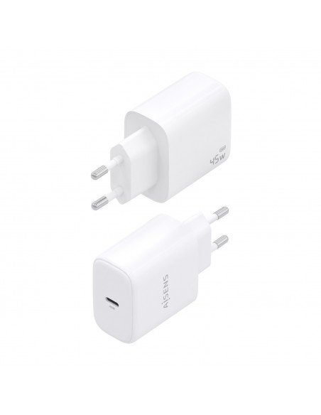 CARGADOR AISENS GAN 45W,1XUSB-C PD3.0 BLANCO