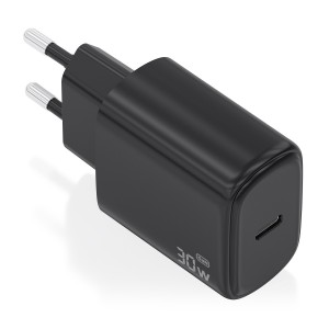 CARGADOR AISENS GAN 30W 1XUSB-C PD3.0 NEGRO