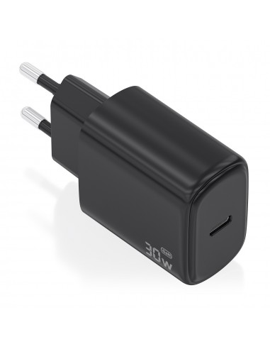CARGADOR AISENS GAN 30W 1XUSB-C PD3.0 NEGRO