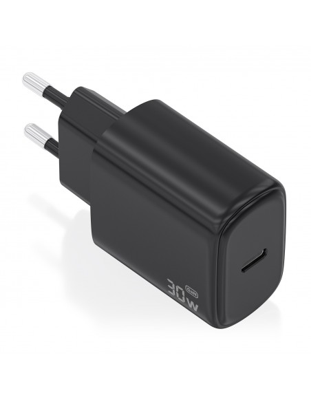 CARGADOR AISENS GAN 30W 1XUSB-C PD3.0 NEGRO