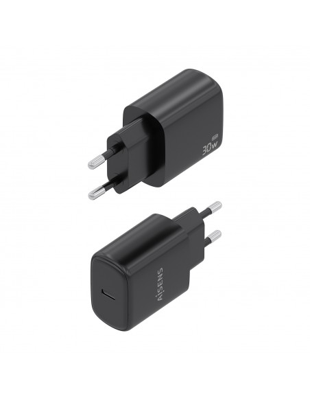 CARGADOR AISENS GAN 30W 1XUSB-C PD3.0 NEGRO