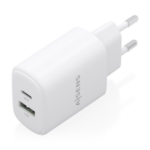 CARGADOR AISENS GAN 30W 1XUSB-C PD3.0 QC4.0 1XUSB-A QC3.0 BLANCO 2