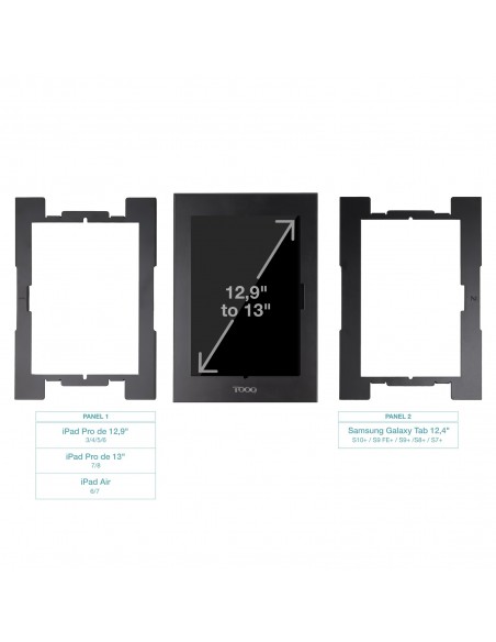 MARCO ANTIRROBO TABLET 12,4-13" NEGRO