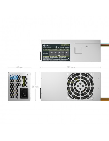 FUENTE ALIMENTACION AISENS TFX 500W OEM PLATA
