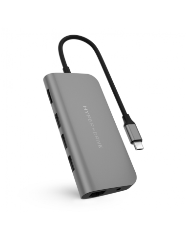 HUB HYPERDRIVE POWER 9 EN 1 USB-C GRIS