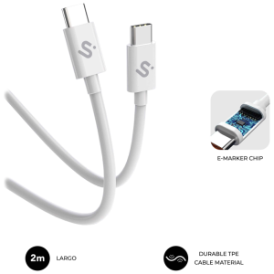 CABLE PLUS 100W C-C 2M WHITE