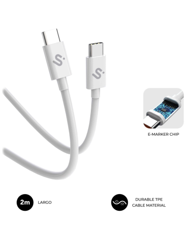 CABLE PLUS 100W C-C 2M WHITE