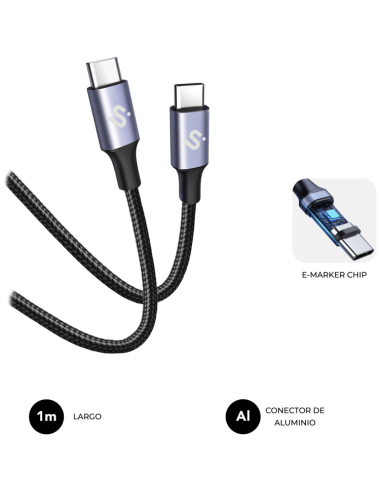 CABLE PLUS 100W C-C 1M BLACK