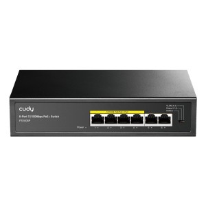 SWITCH CUDY 6-PORT 10 100M POE+ SWITCH 60W