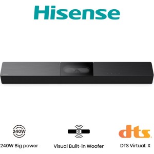 BARRA SONIDO HISENSE HS2000 2.1 SUBWOOFER INTEGRADO 240W DOLBY DIGITAL BT