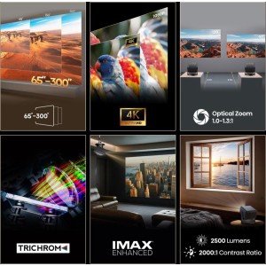 PROYECTOR TRICHROMA HISENSE C3 4K UHD 300" 2500 LUMENES DOLBY VISION IMAX 2