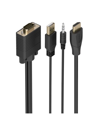 CABLE CONVERSOR AISENS HDMI A M A SVGA M+JACK 3.5 M+USB-A M 1M